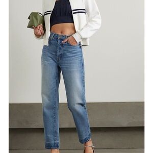 Frame Le Mec High Rise Straight Jeans in Cadence